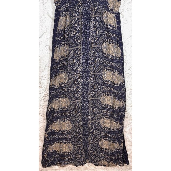 Lucky Brand Navy and Beige Maxi Dress - Picture 6 of 12